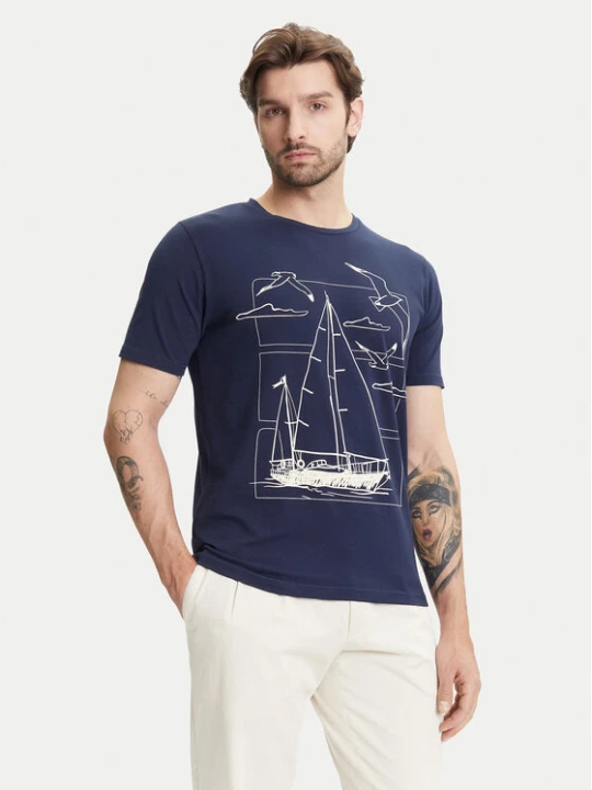 Zdjęcie produktu Ysabel Mora T-Shirt 90509 Granatowy Regular Fit