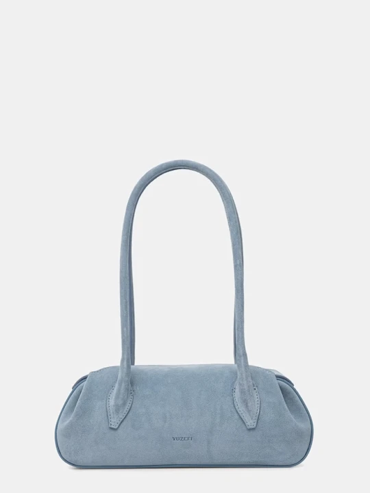 Zdjęcie produktu Yuzefi torebka bagietka damska zamszowa OYSTER SHOULDER BAG MINI niebieski