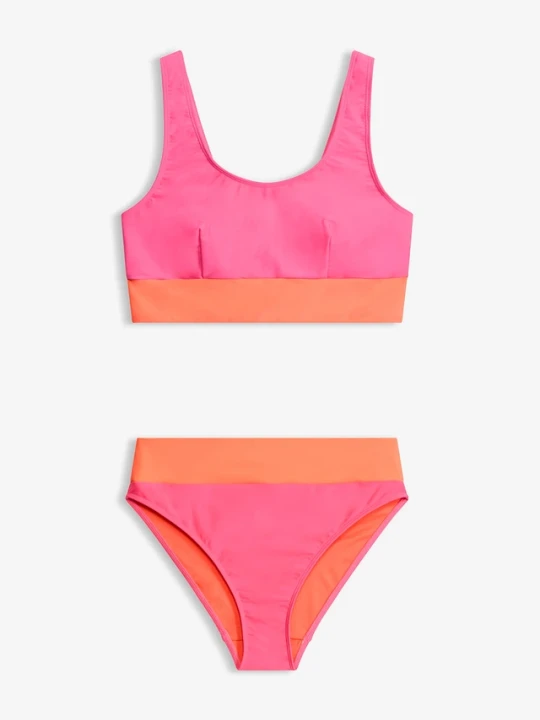 Zdjęcie produktu Zabudowane bikini bustier (2 części) BonPrix różowy