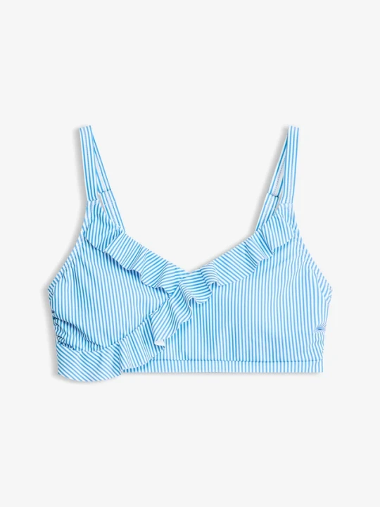 Zdjęcie produktu Zabudowany biustonosz bikini typu bustier BonPrix niebieski