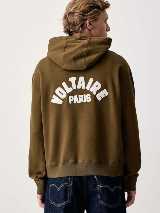Zdjęcie produktu Zadig&Voltaire bluza z kapturem męska bawełniana SACHA zielony