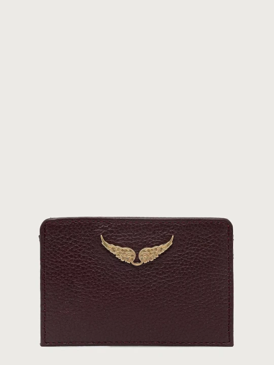 Zdjęcie produktu Zadig&Voltaire etui na karty damskie skórzane bordowy
