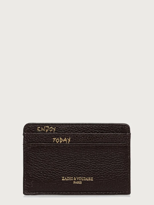 Zdjęcie produktu Zadig&Voltaire etui na karty damskie skórzane brązowy