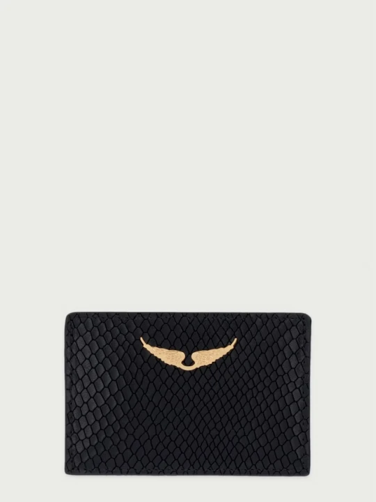Zdjęcie produktu Zadig&Voltaire etui na karty damskie skórzane czarny