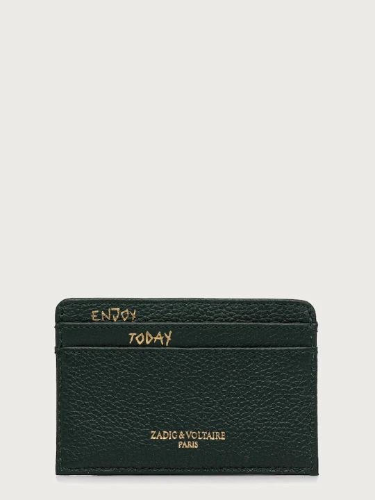 Zdjęcie produktu Zadig&Voltaire etui na karty damskie skórzane zielony