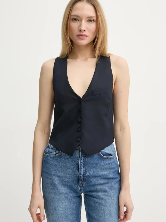 Zdjęcie produktu ZADIG&VOLTAIRE kamizelka wełniana granatowy