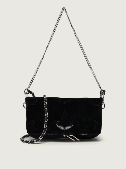 Zdjęcie produktu Zadig&Voltaire Kopertówka Rock Mini | zamsz czarny