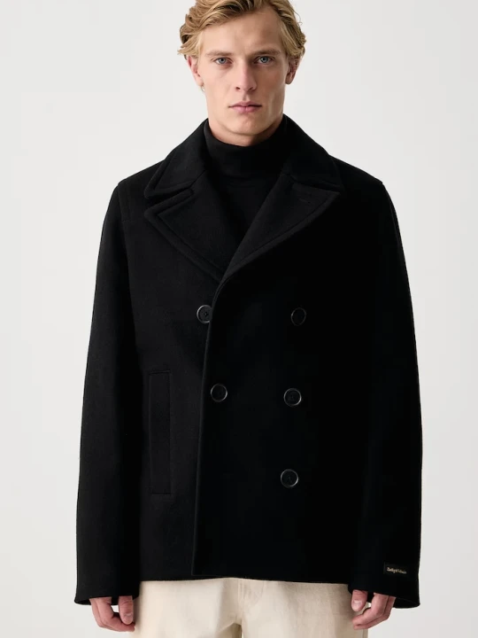 Zdjęcie produktu Zadig&Voltaire krótki płaszcz męski z wełną MOLLYS czarny