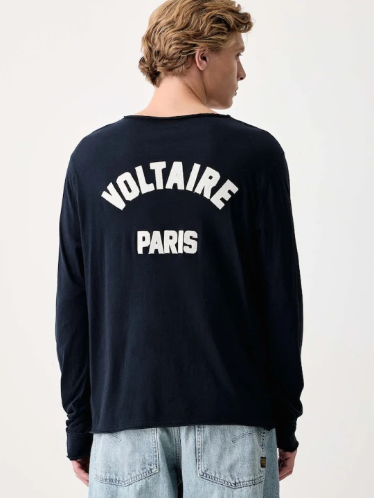 Zdjęcie produktu Zadig&Voltaire longsleeve męski bawełniany MONASTIR granatowy