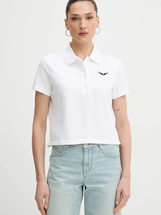Zdjęcie produktu ZADIG&VOLTAIRE polo bawełniane biały
