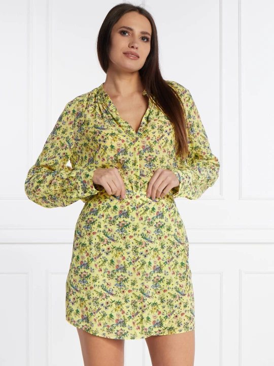 Zdjęcie produktu Zadig&Voltaire Satynowa bluzka | Relaxed fit żółty