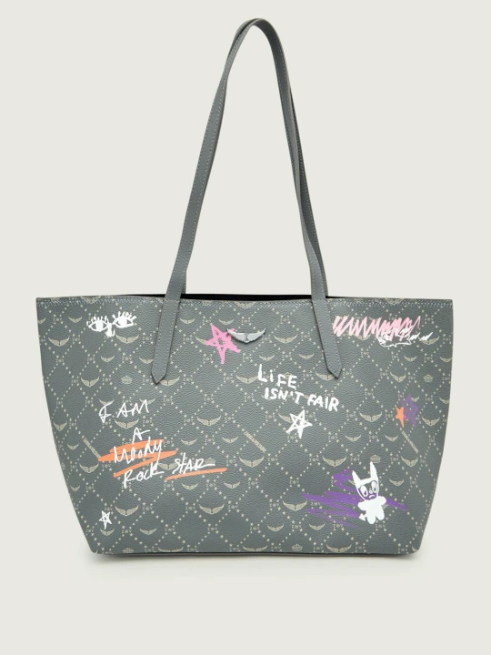 Zdjęcie produktu Zadig&Voltaire Shopperka MONOGRAM TAG szary