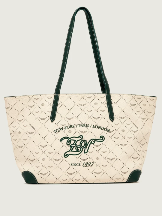 Zdjęcie produktu Zadig&Voltaire Shopperka Monogram Tennis | z dodatkiem skóry ecru