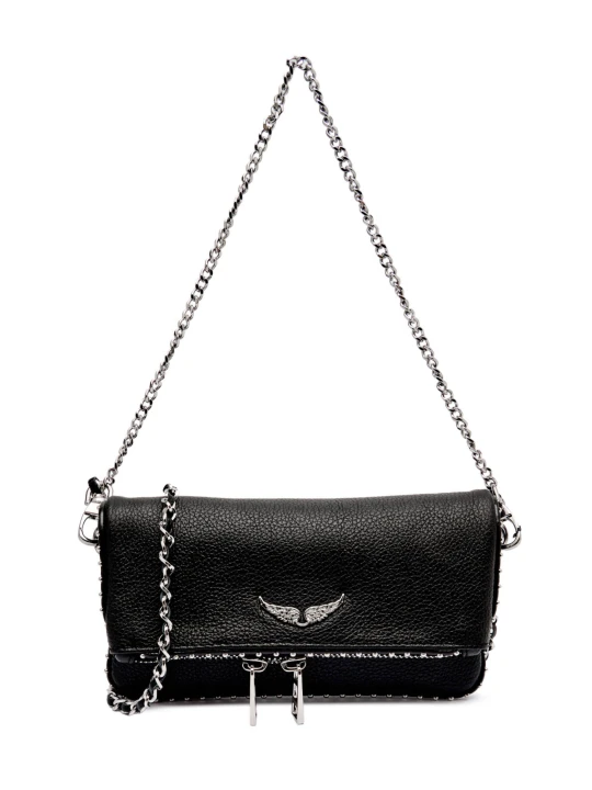 Zdjęcie produktu Zadig&Voltaire Skórzana kopertówka ROCK NANO czarny