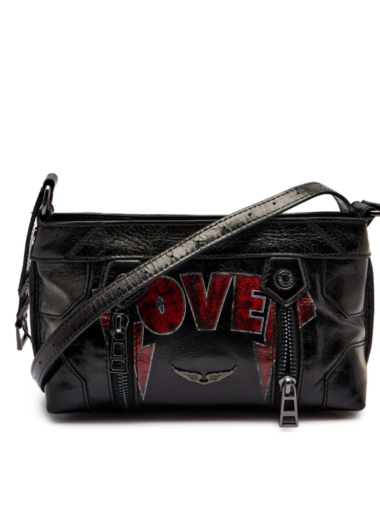 Zdjęcie produktu Zadig&Voltaire Skórzana listonoszka Sunny Mood Punk czarny