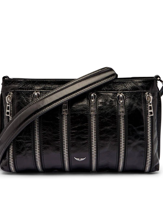 Zdjęcie produktu Zadig&Voltaire Skórzana listonoszka SUNNY MOODY czarny