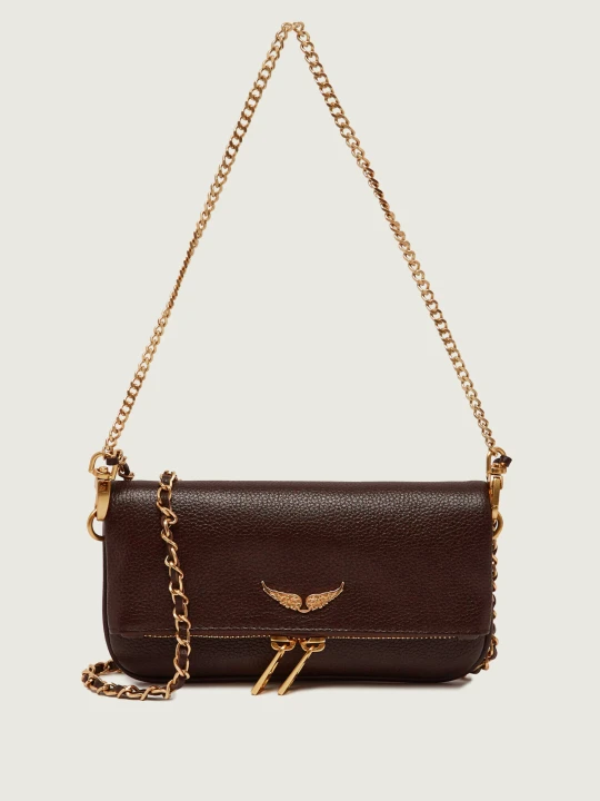 Zdjęcie produktu Zadig&Voltaire Skórzana kopertówka Rock Nano brązowy
