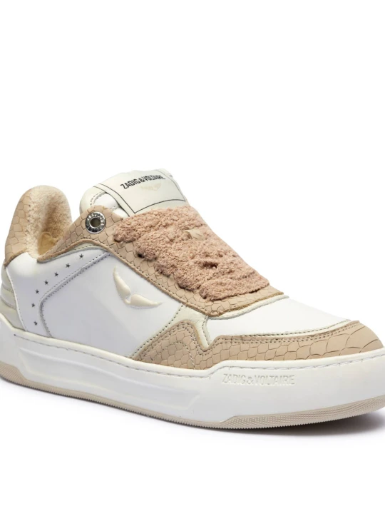 Zdjęcie produktu Zadig&Voltaire Skórzane sneakersy beżowy