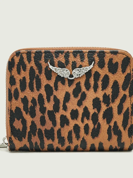 Zdjęcie produktu Zadig&Voltaire Skórzany portfel Mini ZV brązowy
