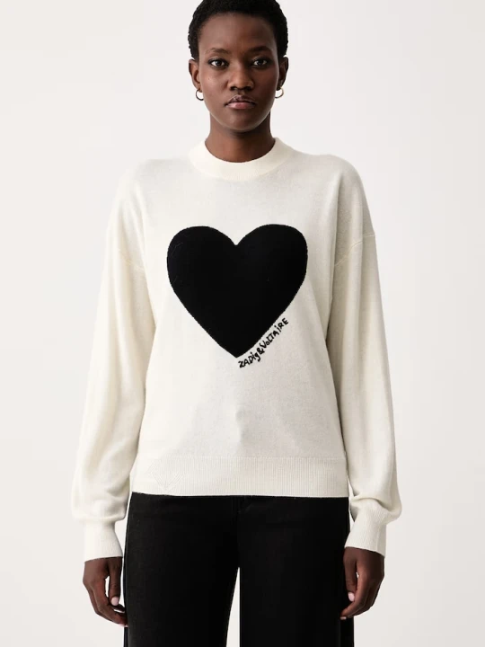 Zdjęcie produktu Zadig&Voltaire sweter damski wełniany z dodatkiem kaszmiru SOULO beżowy