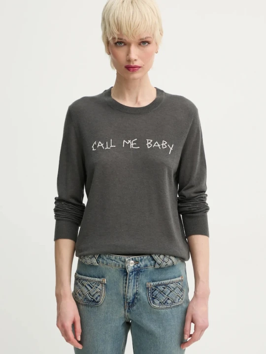 Zdjęcie produktu ZADIG&VOLTAIRE sweter kaszmirowy szary