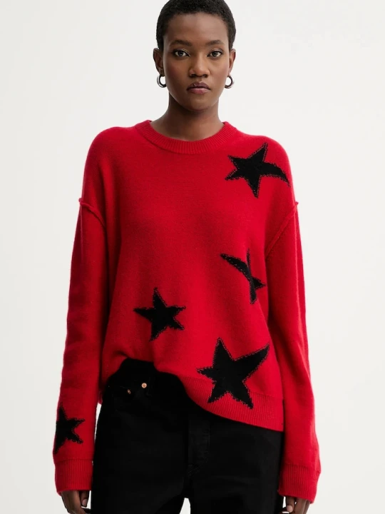 Zdjęcie produktu ZADIG&VOLTAIRE sweter kaszmirowy czerwony