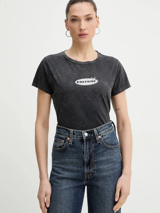 Zdjęcie produktu ZADIG&VOLTAIRE t-shirt bawełniany szary