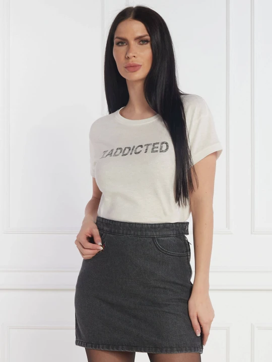 Zdjęcie produktu Zadig&Voltaire T-shirt | Regular Fit | z dodatkiem lnu biały