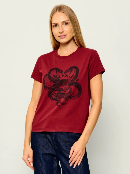 Zdjęcie produktu Zadig&Voltaire T-shirt Walk | Regular Fit bordowy