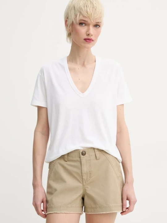 Zdjęcie produktu ZADIG&VOLTAIRE t-shirt z domieszką lnu biały