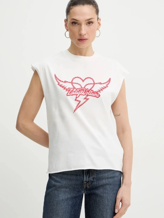 Zdjęcie produktu ZADIG&VOLTAIRE top bawełniany biały