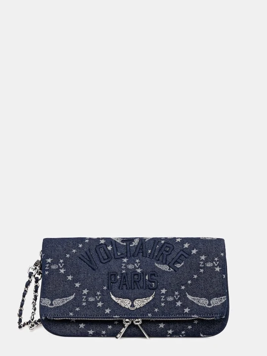 Zdjęcie produktu Zadig&Voltaire torebka crossbody damska jeansowa ROCK DENIM MONOGRAM granatowy