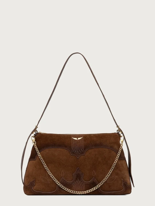 Zdjęcie produktu Zadig&Voltaire torebka crossbody damska zamszowa JIM brązowy