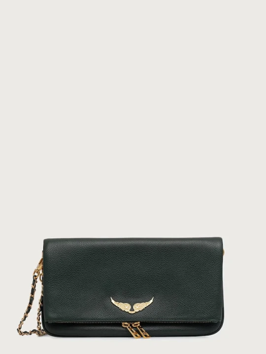 Zdjęcie produktu Zadig&Voltaire torebka damska skórzana ROCK GRAINED LEATHER zielony