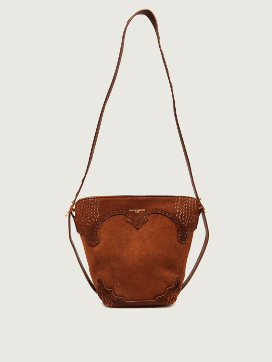 Zdjęcie produktu Zadig&Voltaire Torebka na ramię Baby Jane Western | zamsz brązowy