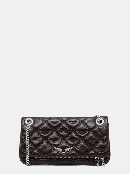 Zdjęcie produktu ZADIG&VOLTAIRE torebka skórzana ROCK II VINTAGE MONOGRAM brązowy