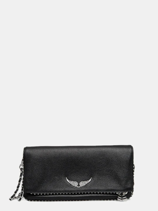 Zdjęcie produktu Zadig&Voltaire torebka skórzana ROCK GRAINED LEATHER STUDS czarny
