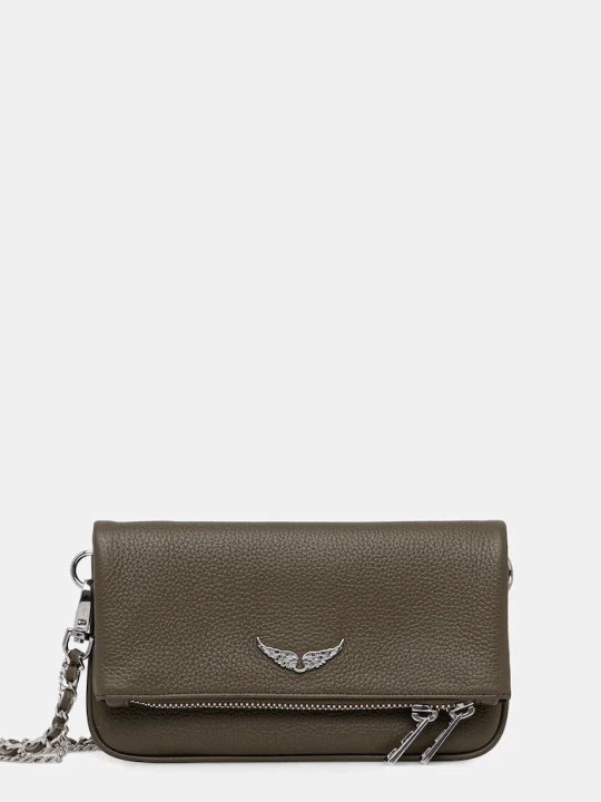 Zdjęcie produktu Zadig&Voltaire torebka crossbody damska skórzana ROCK NANO GRAINED LEATHER zielony