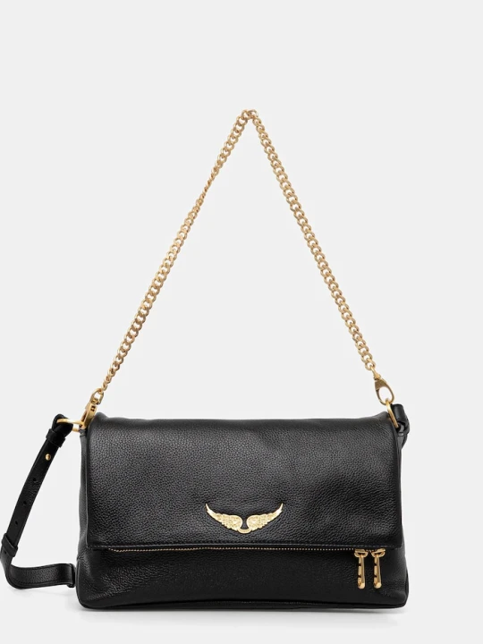 Zdjęcie produktu ZADIG&VOLTAIRE torebka skórzana ROCKY II GRAINED LEATHER czarny