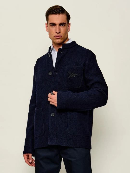 Zdjęcie produktu Zadig&Voltaire Wełniana kurtka Venezia | Relaxed fit granatowy