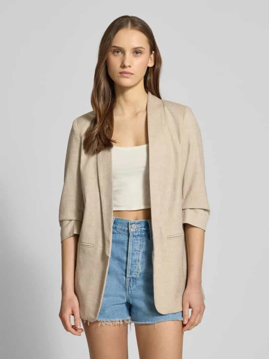 Zdjęcie produktu Długi blezer z 3/4 rękawami w kroju regular fit model 'ELLY' Only Piaskowy melanż