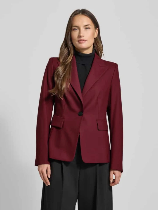 Zdjęcie produktu Żakiet garniturowy o kroju regular fit z kołnierzem z połami Windsor Bordowy