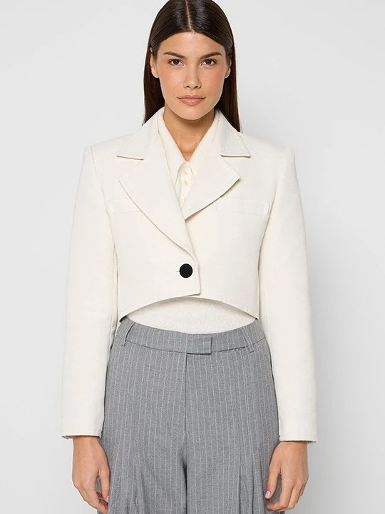 Zdjęcie produktu Żakiet Emporio Armani mleczny