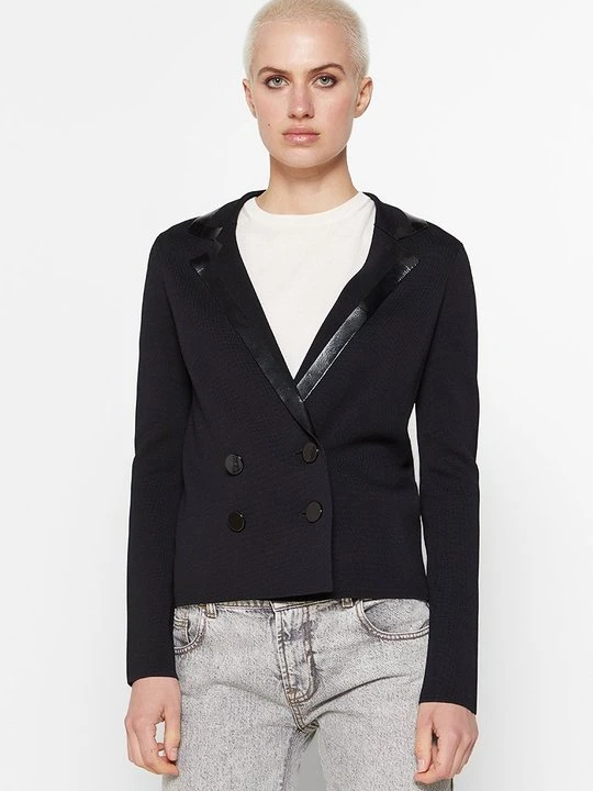 Zdjęcie produktu Żakiet Emporio Armani antracytowy melanż