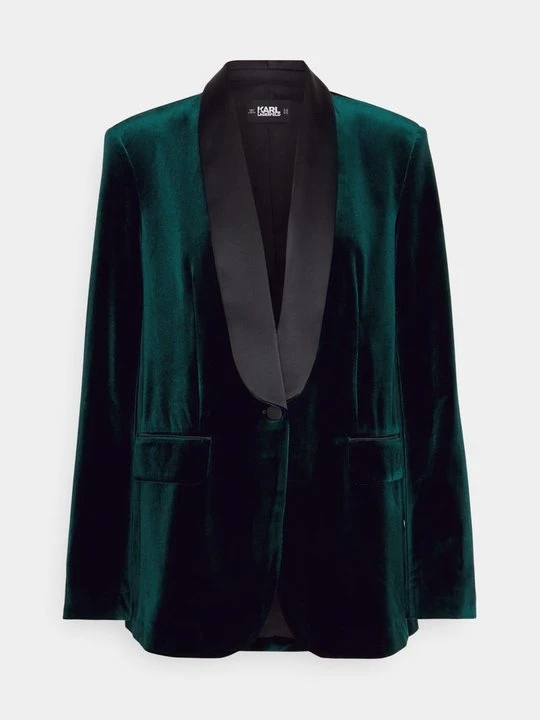Zdjęcie produktu Żakiet KARL LAGERFELD ciemnozielony