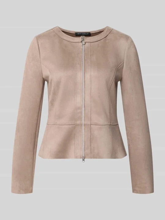 Zdjęcie produktu żakiet krótki o kroju regular fit w imitacji skóry model 'NOS JULI' Betty Barclay