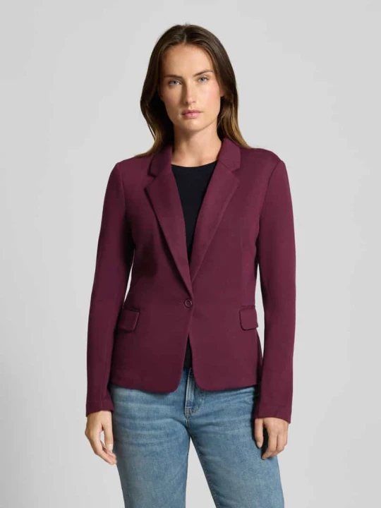 Zdjęcie produktu Żakiet krótki o kroju regular fit z dodatkiem bawełny model ‘JULIA’ Vero Moda Bordowy