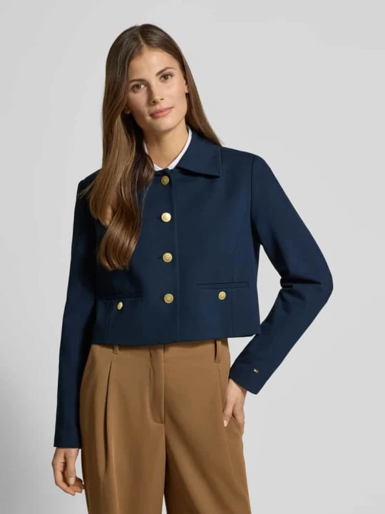 Zdjęcie produktu Krój regular fit krótki blezer z mieszanka wiskozy Model 'PUNTO' Tommy Hilfiger Granatowy