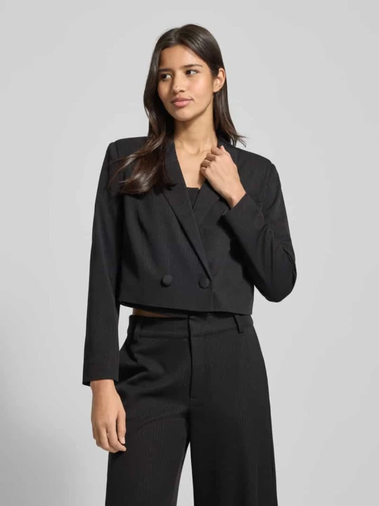 Zdjęcie produktu Żakiet krótki z kołnierzem z połami model ‘Reece’ My Essential Wardrobe Czarny