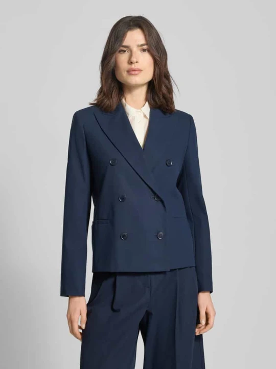 Zdjęcie produktu Żakiet o kroju regular fit z czystej bawełny model ‘TAPPETO’ Weekend Max Mara Granatowy